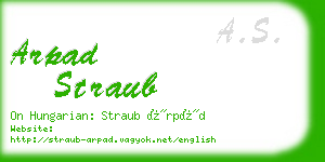 arpad straub business card